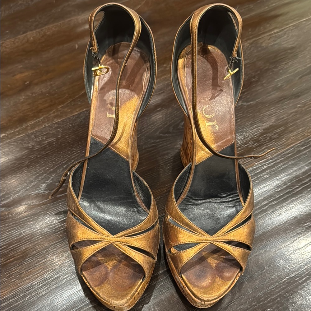 Vintage Dior Wedge Sandals